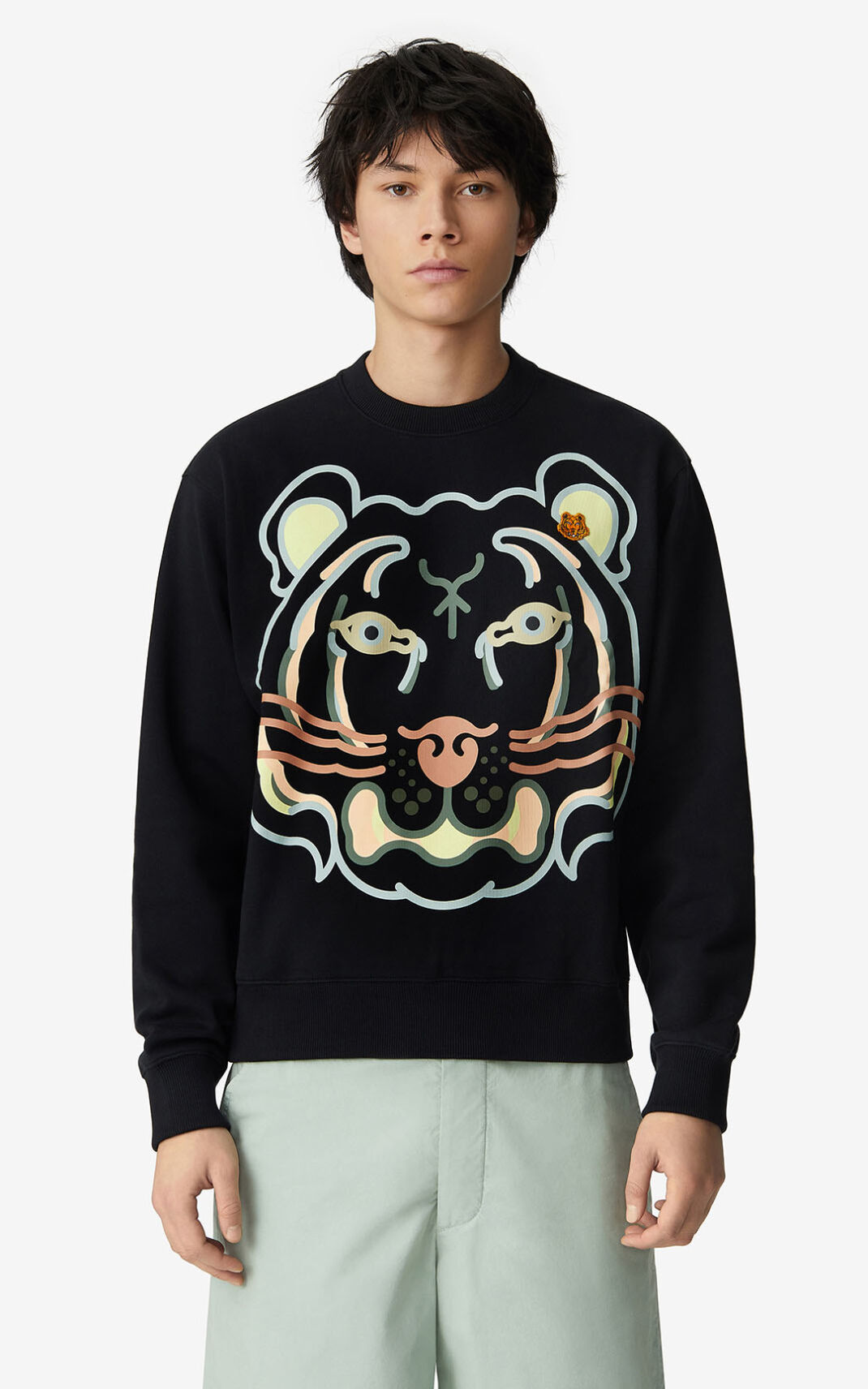 Kenzo K Tiger Melegítő Felső Férfi Fekete | ID.684146